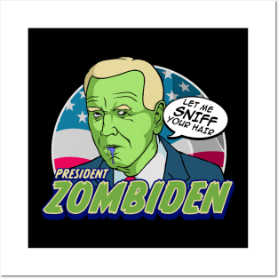 Zombie Biden Halloween Shirt Anti-Biden ZOMBIDEN Posters and Art